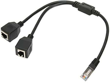 Zunate Câble répartiteur Ethernet RJ45 Adaptateur réseau, Cat5 RJ45 1 mâle vers 2 Femelles Adaptateur de câble Internet pour routeur d'ordinateur, boîtier réseau, Modem à Fibre Optique