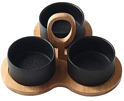Charcuterie Doard Set Snack Bol Céramique Trempage Bol Noir Mat Petit Sauce Bol Créatif Fruits Secs Snack Assiette Maison Dessert Assiette Sushi Assiette Cuisine Vaisselle Charcuterie Accessories ( Co