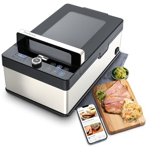 Vesta Precision Sous Vide Machine, Waterless & Bagless with 8.6L Container, All-in-One Sous Vide Cooker for Marinate, Sous Vide & Sear, Built-in Food Probe, App Control with Recipes/Timer/Notification