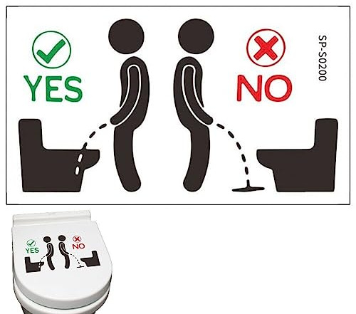 Fituenly Adesivi per Sedile del Water, Adesivo per Sedile del Water con Scritta Tieni Pulito Il Water, Decalcomania Divertente per Bagno, Bagno Pubblico, Adesivi per Sedile del Water