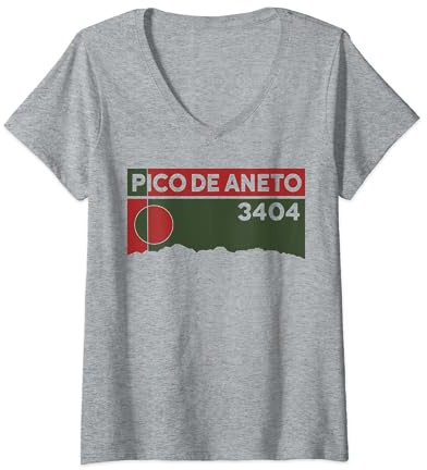 Pico de Aneto Skitour Hike Pirineos Maladeta Senderismo Regalo Camiseta Cuello V