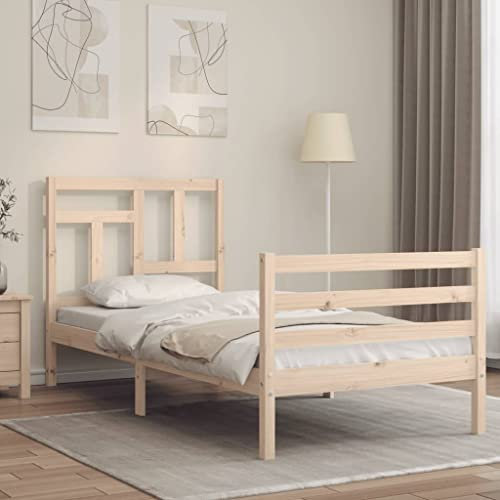 BUKSCYJS Palettenbett,Schrankbettmassivholzbett Mit Kopfteil 3ft Singlegeeignet FüR Wohnzimmer, Schlafzimmer, Lounge, Balkon, Sofa, Wohnung, GäStezimmer
