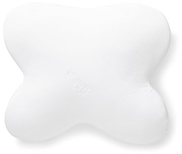 TEMPUR Ombracio Pillow 60cm x 50cm - Unique Huggable Star Shape Pillow Designed For Abdominal Sleepers. Made from NASA Recognised Memory Foam Material. Made in Denmark, White