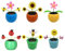 6 Solar Powered Dancing Flower | Sunflower Solar Car Ornament | Reusable Solar Powered Car Toys, Shaking Head Car Ornaments For Bedroom, Dashboard, Home