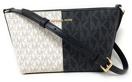 Michael Kors Borsa a tracolla Jet Set Small Bicolore Logo, nero multicolore, Small
