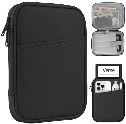 HoYiXi Housse Universel pour 7-8 Pouces Compatible Fire HD 8/Fire HD 8 Plus, iPad Mini (6th Gen) 8.3 2021, iPad Mini 5/4/3/2/1, Tab A8, 7-8 Android Tablet Sleeve Case -Noir