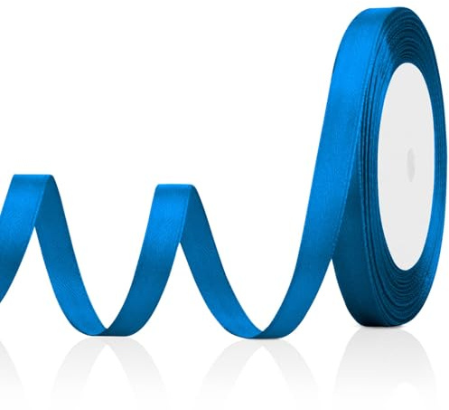 Geschenkband Breit 1cm Schleifenband Blau bänder geschenk Saphirblau schleifen Geburtstagsstoffband Dekoband Haare Schleifenband Geburtstag,Hochzeit,Weihnachten Geschenkbänder Weihnachtsgeschenkband