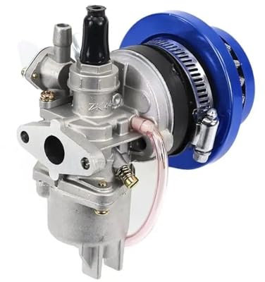 Motorrad Carburetor Für 47cc 49cc Für Mini Quad ATV Dirt Pocket Bike Motorrad Langlebiger Motor Carb Vergaser Mit Luftfilter 2 Takt Carburetor(Blau)