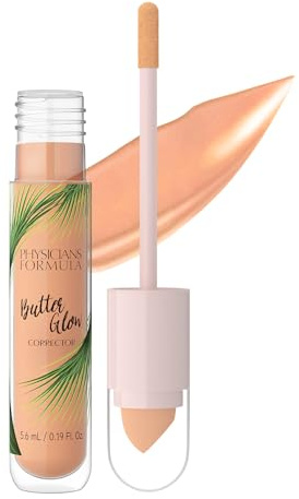 Physicians Formula Butter Glow Corrector, Corrector Naranja Ligero con Aplicador Doble, con Ingredientes Iluminadores y Potenciadores de la Hidratación, Peach