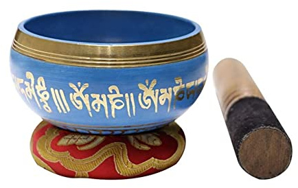 Juego de cuencos tibetanos hechos a mano, regalos de meditación, juego de cuencos tibetanos for meditación, yoga, chakras, 9,5 cm