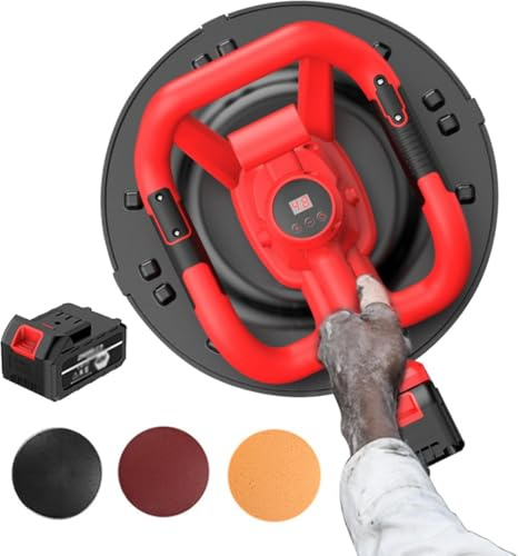 Máquina eléctrica de enlucido de pared, autonivelante, mortero eléctrico de cemento de hormigón con pantalla LCD, 9 velocidades ajustables, herramientas de alisado de yeso de pared