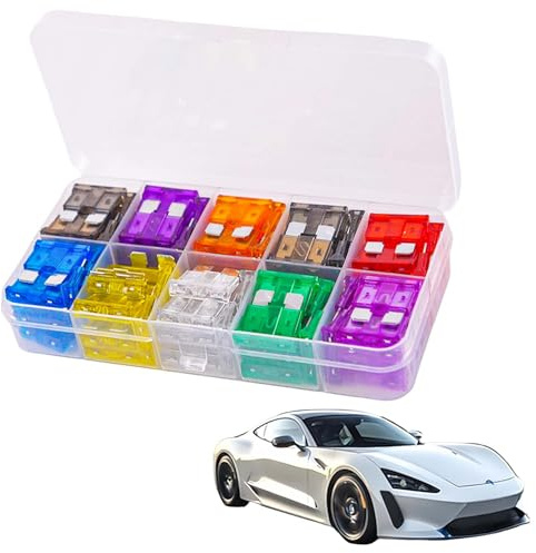 Fusibles automotrices Fusibles de hoja miniatura y estándar Automóvil 2A 3A 5A 7.5A 10A 15A 20A 25A 30A 35A Juego de fusibles automotrices para coches, camiones, SUV, aplicaciones 12V-32V