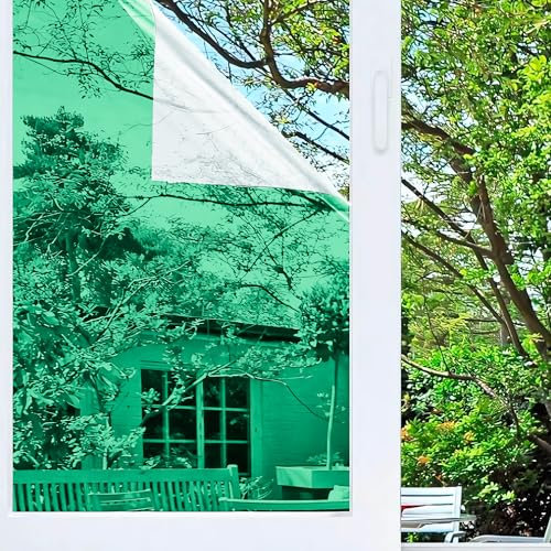 Vinilo Adhesivo para Cristales Efecto Espejo. Lámina Protección Solar de Ventanas. Pegatina Oscura para Vidrios. Polarizado Doméstico Unidireccional. Uso Doméstico y Profesional. 50X300 CM