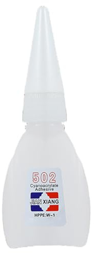 Lot de 5 super colles 502 à séchage rapide, résistantes à la chaleur, imperméables, multi-usages, pour bois, plastique, métal, 10 g, qualité médicale