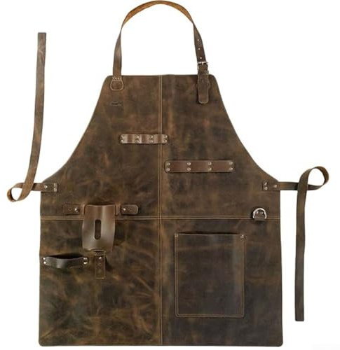 Delantal de poliuretano impermeable para artesanos con diseño grueso resistente al desgaste, protección multiusos contra manchas y salpicaduras de aceite para uso en cocina y barbacoa