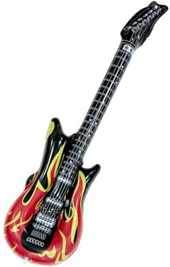 Juguete inflable de gran tamaño con diseño de llama de guitarra para conciertos de rock, cumpleaños temáticos y accesorios de escenario, juguete de aire