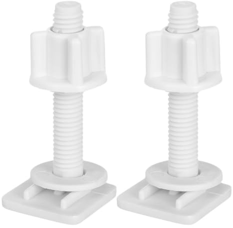 Vis Abattant Wc Abs Blanc 2pcs, Kit de Fixation pour Lunette | Vis Universelles pour Charnières de Siège de Toilette, Remplacement des Boulons de Écrous