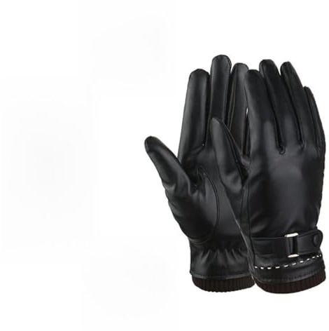 LIGHTAOTAO Warme Touchscreen Handschuhe aus Leder für Damen Winddicht für Radfahren und Kalte Outdoor Aktivitäten Klassische Schwarze Fahrhandschuhe