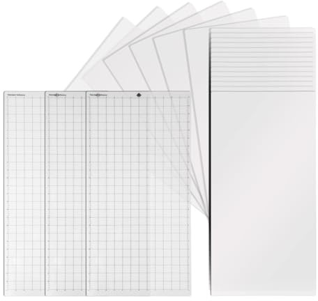 Ausla Skärmatta Set med Stencilark Genomskinlig Polyester Självhäftande Skärmatta 12 X 24 i 20 Ark 3 Mattor för Skärmaskin Hantverk Bokstäver Mallar (12x24)