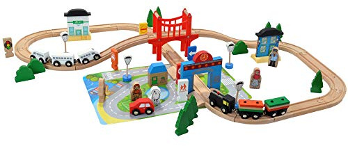 Holzeisenbahn (Holz 80 Teile)