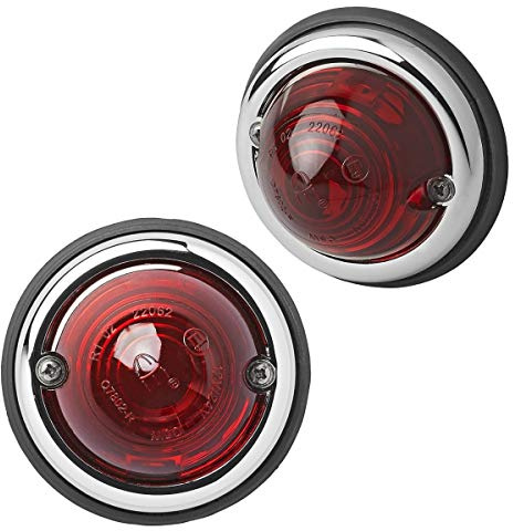 2X Positionsleuchte Rot 70mm Umrissleuchte LKW Begrenzungsleuchte Anhänger PKW mit Glühbirne