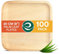 ECO SOUL 100 Disposable Palm Leaf Plates 8”(20cm) Square Bamboo Plate I Eco Friendly, Biodegradable, Compostable Heavy-Duty Plate, Wooden Plates for Party & Events I Microwave & Oven Safe