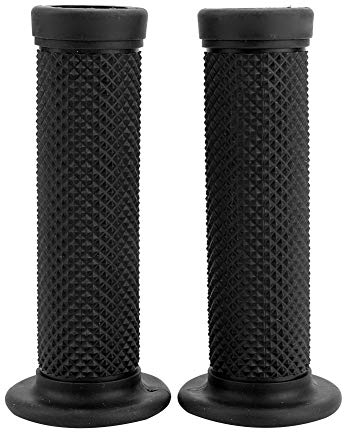 VOBOR Universal 22mm Vintage Type Motorbike Grips,Pro Taper Grips are Motorbike Accessories for Dirt Pit Bike(2 Pcs) (Black)