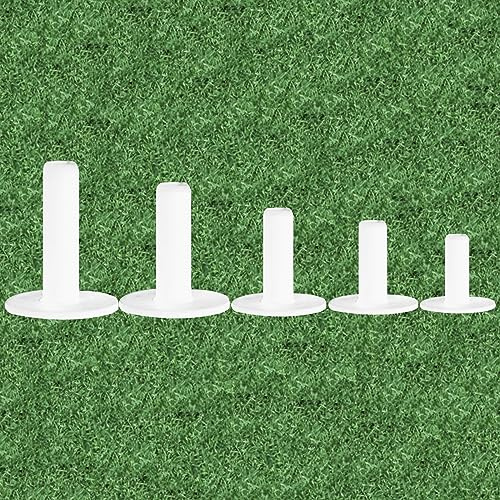 LOVMEAD Golf Tees Gummi Kurz Lang Golftees Driving Range Tee Gemischt Set Wert 5 10 Stück, Übungs Golftee Training Wintertees Holder 38 57 70 76 80 mm für Übungsmatte