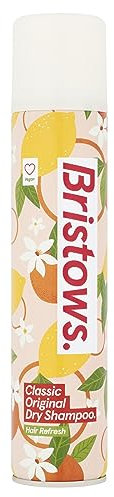 Bristows Classic Original Dry Shampoo, Citrus Fragrance, Refreshes Hair Between Washes, Absorbs Excess Oil Without Drying Out Hair and Scalp, Vegan Friendly, 200 ml