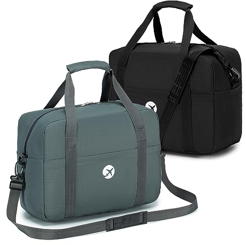 BAGZY Handgepäck 40x30x20 Wizzair, Faltbare Reisetasche Weekender Klein Sporttasche Taschen Handgepäck Tasche für Flugzeug Wasserdicht Umhängetasche Kabine Handtaschen Hospital Bag 25L