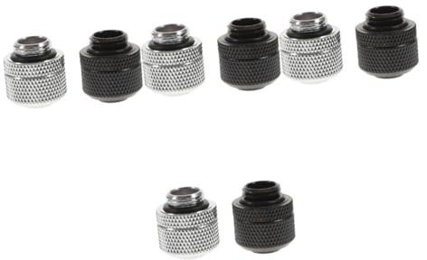 OSALADI 8pcs Compression Hose Connectors for Pc Water Cooling System Fittings -plating for Connecting and Extending Cooling Systems