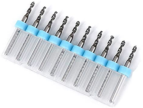 10Pcs Tungsten Carbide Milling Cutter for CNC Machine Bit Tool 3.175mm (Size : 0.7mm 10pcs)