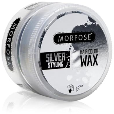 Morfose Ossion Silver Styling Hair Color Wax 100 ml – Silbernes Haarfärbewachs mit starkem Halt & Metallic-Finish – Temporäre Farbe für kreative Styles