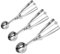 MEETOZ 3PCS Ice Cream Scoop, Premium Cookie Scoop Set, Small/Medium/Large Stainless Steel Scoop, Ice Cream Scooper with Trigger Release, Cookie Scooper for Baking, Cupcake Scoop