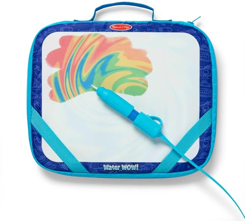 Melissa & Doug Water Wow! Take-Along Reusable Color-Reveal Drawing Set Mess-Free Multi-Activity Pad with Water PenTravel Toy for Toddlers & Kids Ages 3+