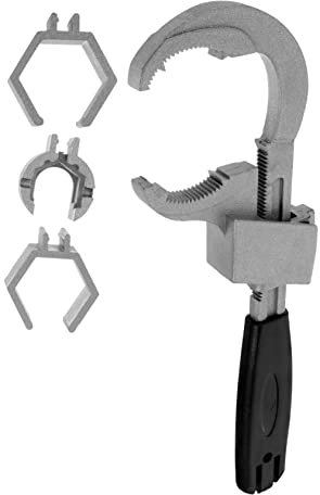 WOONEKY Adjustable Wrench for Sink and Basin Multipurpose Bathroom Plumbing Tool Monkey Spanner for Water Installation