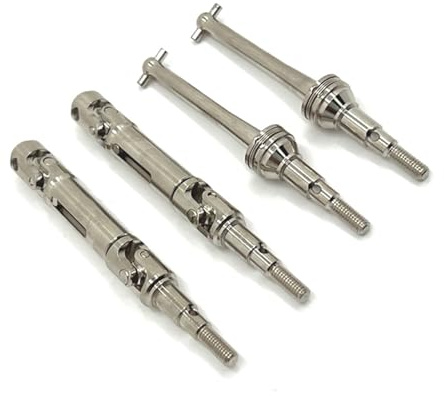 XBERSTAR Eje de transmisión delantero y trasero RC para MJX Hyper Go 1/14 14209 14210 RC delantero y trasero CVD eje de transmisión piezas de accesorios de actualización (plateado)