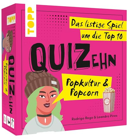 QUIZehn – Popkultur & Popcorn. Das listige Spiel um die Top 10. Partyspiel mit 100 irrwitzigen Quizfragen für Geeks, Nerds & Serienjunkies, Yellow