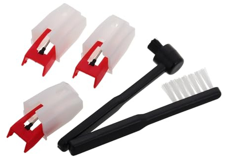 Anneome Vinyl Accessories Record Player Brush Cleaner Set Stylus Replacement for Turntable Needles High Fidelity Audio Enhancer