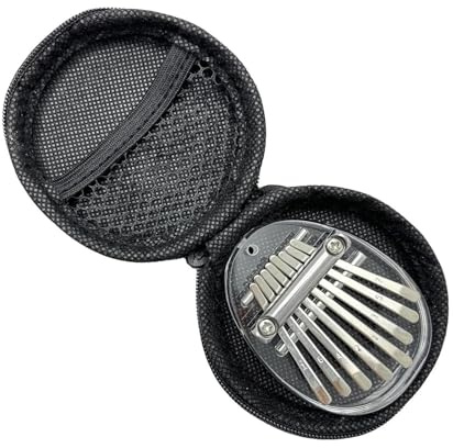 Kalimba Instrument Kalimba 8-Tasten-Daumenklavierinstrument, Tragbar Für Anfänger, Exquisites Geschenkset, Mini-Instrumente Kalimba Mit Box(Acrylic 1)
