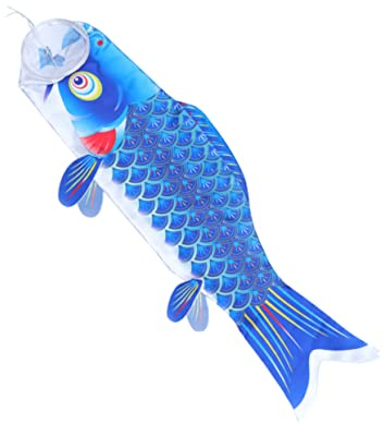 Veemoon Karpfen Flaggen im Japanischen Stil 70cm Satin Deko für Garten Terrasse Drachenbootfest Party Außen Geeignet