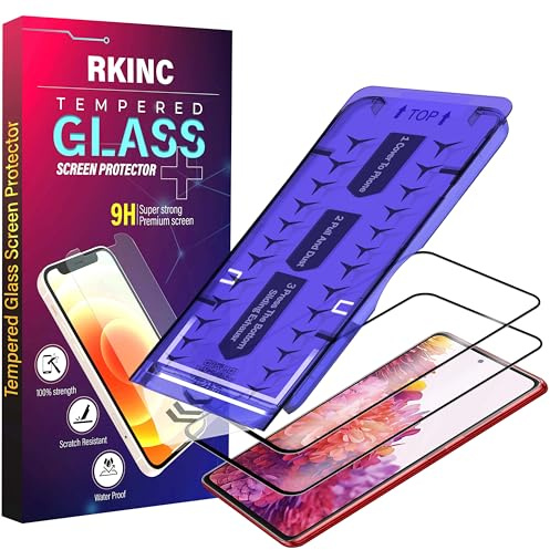 RKINC 2 Stück Panzerglas Schutz Glas für Samusng Galaxy S20 FE / S20 FE 5G [Automatische Installation] Panzer HD [10X Militärschutz] Displayschutzfolie kratzfest, splitterfrei, blasenfrei