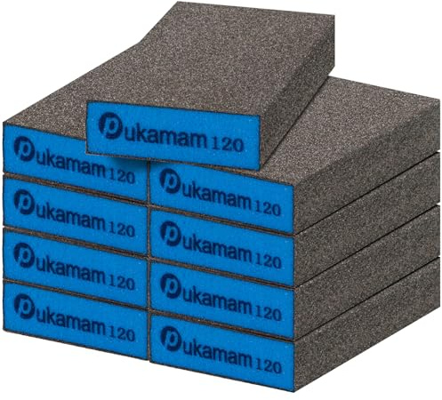 9 Pcs Schleifschwamm statt P120 Schleifpapier Nassschleifpapier Schmirgelpapier Schleifblock Schleifschwämme Schleifpads Polieren Farbe auf Holz, Weichholz,Metall,Auto,Stein