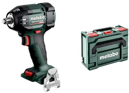 metabo Akku-Schlagschrauber SSW 18 LTX 550 BL - 18 V, 550 Nm, 1/2 Außenvierkant, 2.800 U/min, 12 Stufen - Brushless, handlich, LED, ideal für Holzbau, Reifenwechsel, Industriemontage - Inkl. metaBOX