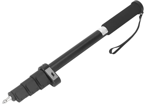 KIMISS Asta di Centraggio Telescopica in Lega di Alluminio - Monopiede di Misurazione Portatile 1,5 M per la Mappatura GPS RTK - Costruzione Leggera e Robusta con Custodia