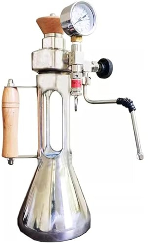 Espumador y vaporizador de leche, calentamiento a fuego directo/inducción, máquina espumadora de agua hirviendo a, con manómetro (máx. 9 bar), hervidor de 350 ml, for leche láctea y vegetal.