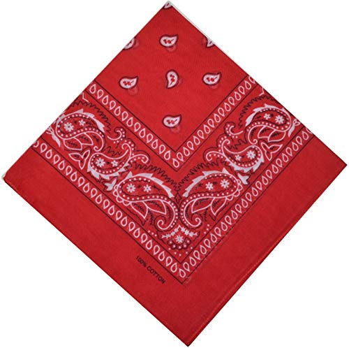 Bandana, halsduk, biker, 1-pack, 3-pack, 6-pack, 12-pack, Nikki-halsduk, Paisley-huvudduk, 100 % bomull, 24 färger