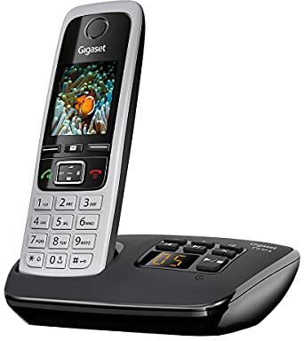 Gigaset C630A SINGLE - Premium Cordless Home Phone with Answer Machine and Nuisance Call Block - Silver/Black