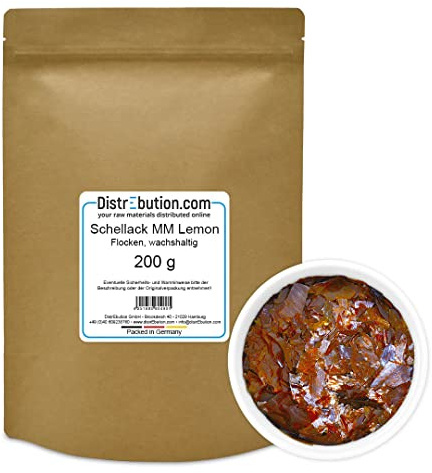 Schellack MM Lemon 200g Blätterschellack Polituren Lacke Versiegelungen