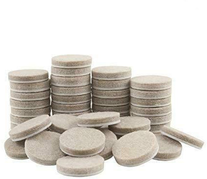 A1SONIC® Self Adhesive Heavy Duty Round Felt Pad, 25 mm (1 inch) x 4 mm Thick - Pack of 36
